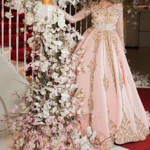 ATIYA LIBAS Elegante diseño étnico indio/pakistaní con bordado pesado Lujo Kaftan Hasta el suelo Vestido de novia en acetato-2019 - Product Image 1