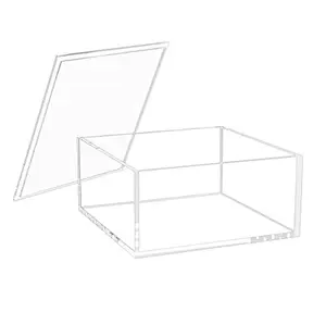 La migliore vendita scatola acrilica per la casa e stoviglie oggetto decorativo trasparente con la migliore qualità scatola acrilica