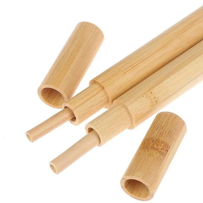 Tubo de cilindro de bambu natural redondo, caixa de embalagem para canudos eco amigável e seguro preço barato do vietnã