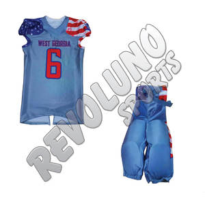 De calidad superior hecha de fútbol americano uniforme equipo el nombre y el logotipo de fútbol americano Jersey uniforme - Product Image 4