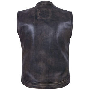 Chaleco informal de cuero genuino para hombre, chaqueta de moto de la mejor calidad, para montar a caballo - Product Image 3