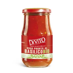 프리미엄 유기농 토마토 & 바질 소스 100% Made in Italy 350g 유리병