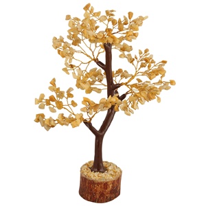 Árbol de Cristal de Aventurina Amarilla Natural con 300 Cuentas, Bonsái de Piedras Preciosas Hecho a Mano, Reiki, Feng Shui, Decoración para el Hogar y la Oficina, Árbol de Regalo - Product Image 1