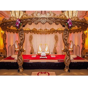 ของตกแต่งงานแต่งในร่มสไตล์อินเดียแบบมืออาชีพสไตล์ฮินดูที่ทันสมัยมีการแกะสลักสไตล์ใบไม้ - Product Image 1