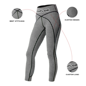 Mallas deportivas con logo personalizado para mujer, leggings con estampado de sublimación, cintura alta - Product Image 5