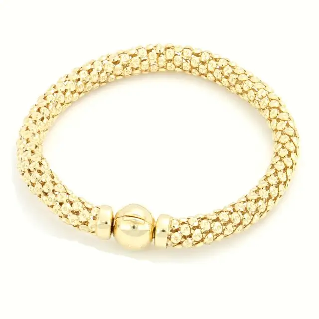 high value female elegant silver bracelet italian yellow gold plated fashionable bracelet for anniversary