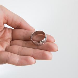 แหวนตราประทับของชาวมุสลิมที่สง่างาม,แหวนชุบสังกะสีเงินแท้925แหวนเซอร์โคเนียลูกบาศก์แทรกด้วยตัวอักษรในเครื่องประดับแหวนภาษาอาหรับ - Product Image 4