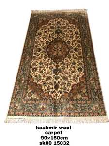 Alfombras de lana hechas a mano de Cachemira, alfombras de lana multicolor anudadas a mano - Product Image 2