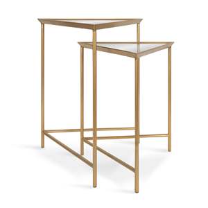 Ensemble de table basse moderne en métal triangulaire pour le salon, les hôtels ou les restaurants, centre de table d'appoint pour la maison - Product Image 4