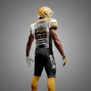 Camiseta elástica de fútbol americano para adultos OEM, aparejos de alta calidad, sarga personalizada, equipos de clubes, uniforme corto, 100% poliéster, personalizado - Product Image 3