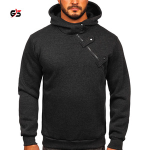 Sudadera con Capucha para Hombre, Corte Regular, Algodón French Terry, Informal, con Bolsillo con Cremallera, para Otoño e Invierno - Product Image 3