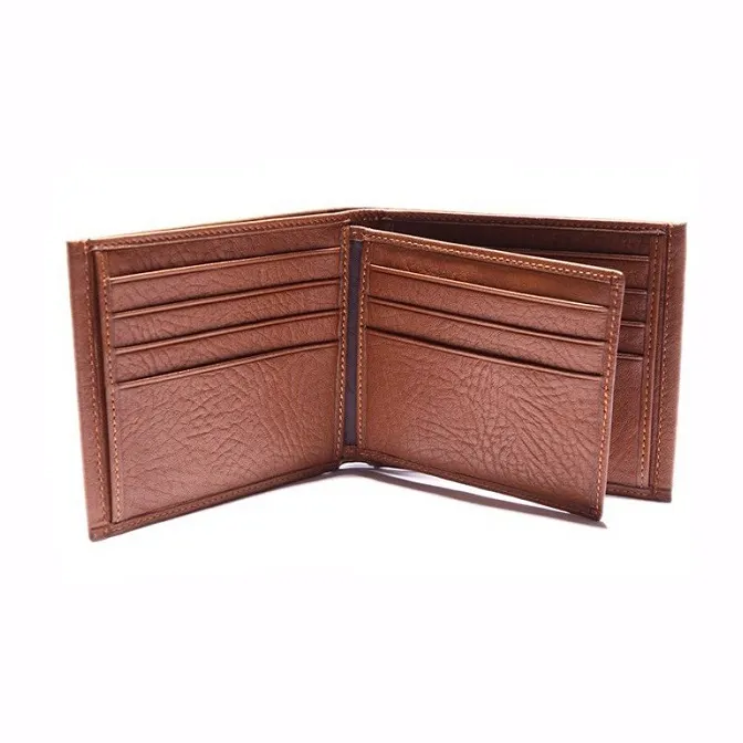 Brown Color Best Quality Real Leather Men's Wallet With Credit Card pockets & in Bi-fold Style At Market Best Price