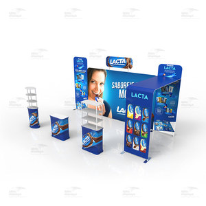 <span class=keywords><strong>Stand</strong></span> d'exposition portable <span class=keywords><strong>pliable</strong></span> 10x20 pieds en aluminium léger avec étagère pour la restauration et les foires - Product Image 4