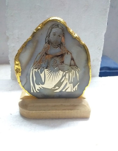 Placa con Jesús la imagen de Cristo sobre soporte de madera para Navidad y Decoración de casa - Product Image 2