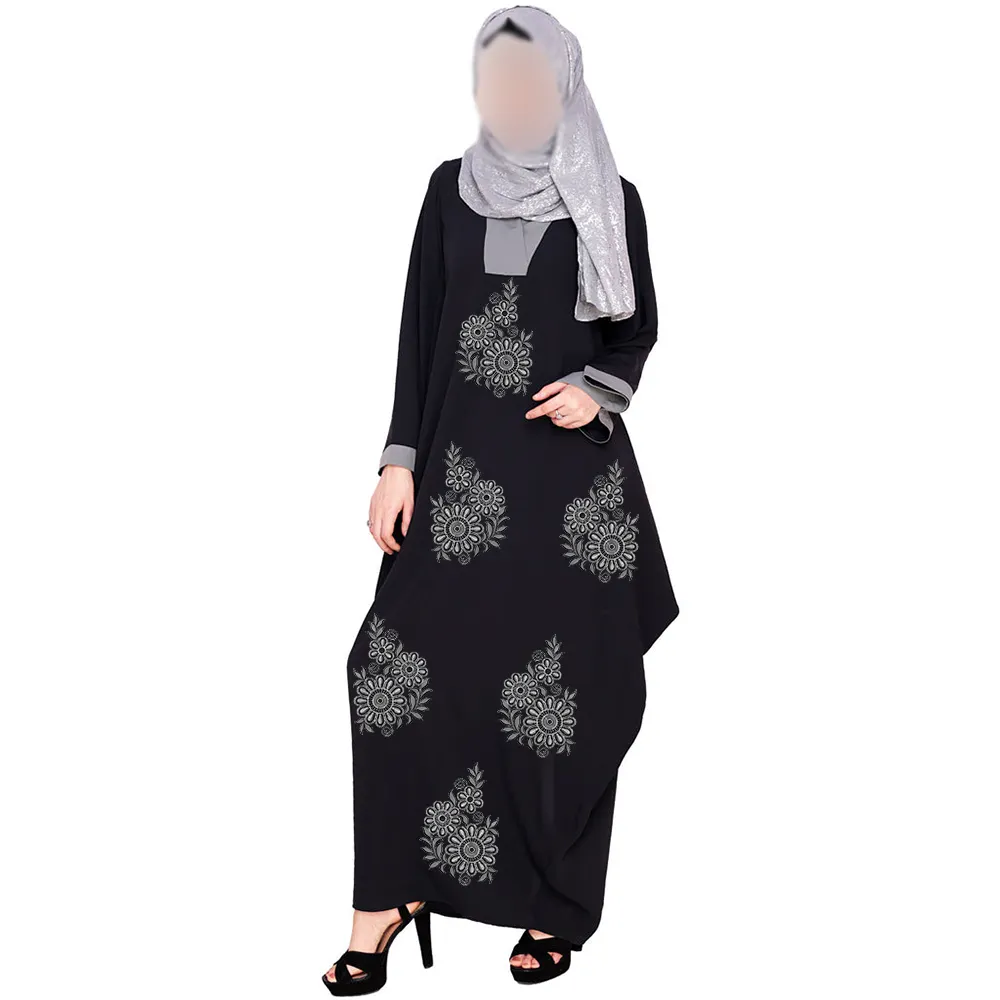 Kustom grosir Kaftan hijab kasual untuk wanita Doa musim semi 2024 ukuran besar Abaya produsen untuk dewasa