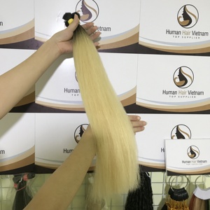 Cheveux naturels lisses et soyeux couleur 1B/613 — ali queen, tissage de cheveux humains, racine foncée, 2 tons, cheveux vierges, blonds 613, haute qualité, - Product Image 2