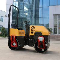 Compacteur routier Rouleau d'asphalte hydraulique à double tambour Rouleau compresseur vibrant fourni Shandong Pologne HONDA Embrayage électromagnétique