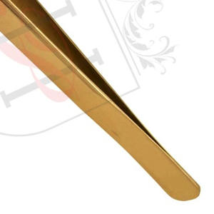 Pinza de 75 grados de volumen tipo L, oro rosa, Etiqueta Privada, acero inoxidable, alta calidad, extensión de pestañas, pinza de volumen - Product Image 4