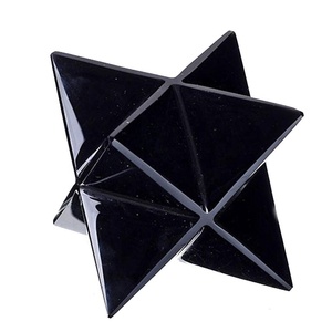 Chất Lượng Cao Pha Lê Merkaba Sao Đá Tự Nhiên Màu Đen Obsidian Merkaba Sao <span class=keywords><strong>8</strong></span> Điểm Reiki Chữa Bệnh Đá Quý Pha Lê Bán Buôn - Product Image 4