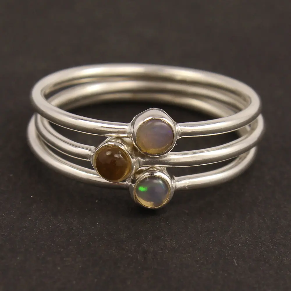 แหวนเงินแท้925สีซิทรินและโอปอลแหวนอัญมณีสีเหลืองซิทรินแหวนแฟชั่นของขวัญวันเกิดที่ดีที่สุดสำหรับคุณ