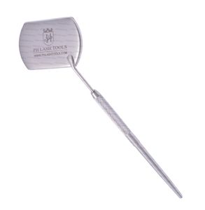 Espejo de forma Rectangular y redonda para extensión de pestañas, con espejo de acero inoxidable (mano izquierda), Etiqueta Privada - Product Image 2