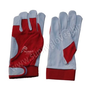 Guantes de trabajo de cuero Partido de vaca, protectores de mano personalizados, baratos, 2021 - Product Image 1