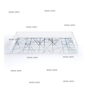 Bandeja de Servicio de Alimentos Acrílica de Diseño Simple, Bandeja Rectangular de Primera Calidad para Servir Té y Café en Venta - Product Image 3