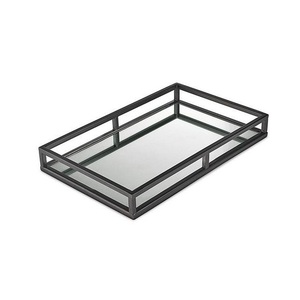 Bandeja DE SERVICIO DE ESPEJO octogonal de plata moderna más vendida, plato de Metal elegante hecho a mano para uso doméstico, plato de diseño elegante al por mayor - Product Image 4