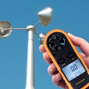 Top Quality <strong>2</strong>-in-1 Digital Handheld Meter Mini <strong>Anemometer</strong> Speed Temperature Meter/ Bar Graph Thermometer Air Wind Flow Tester - Product Image 4