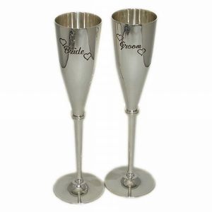 Juego de Copas de Vino Decorativas de Plata de Ley, Diseño Moderno, Lujoso y Único, de Primera Calidad, Multifuncional, de Lujo, Juego de 3 Copas - Product Image 3