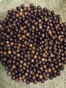 Cuentas de madera de pino sueltas redondas naturales, espaciador de cuentas de loto, joyería lacada, cuentas de oración para pulsera, 99GD - Product Image 2