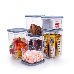 Elianware Easily to Grip Airtight Food Storage Container Clear Plasticware Storage Boxes & Bins