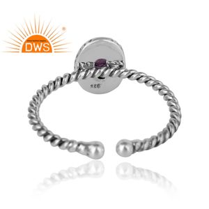 Natural Amethyst Gemstone Ring Handmade Oxidized 925 Sterling Silver Ring Antique Rings Jewelry Supplier - Product Image 4
