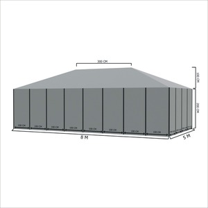 เต็นท์กลางแจ้งผ้าใบโครงเหล็ก,เต็นท์ทะเลทรายตั้งแคมป์สไตล์สันกันน้ำกำหนดขนาดได้เองสำหรับขาย - Product Image 2