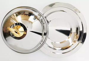 Platos de servicio de comida a la moda para el hogar, bandeja de servicio para Hotel y restaurante, Plato decorativo de Metal plateado de acero inoxidable - Product Image 3