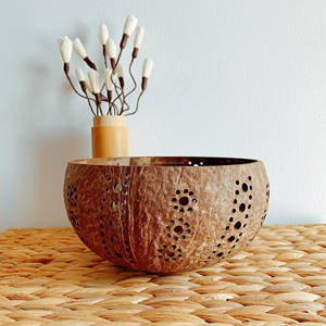 Bougeoir écologique naturel vide en coquille de noix de coco, support pour bougies, 1 pièce, nouveau design - Product Image 6