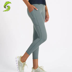 Leggings taille mi-haute pour le fitness et le yoga avec cordon de serrage sur le devant, respirants, antibactériens, design décontracté (toutes saisons) - Product Image 5