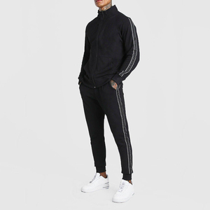 Sudaderas de Otoño e Invierno para mujer, chándales para hombre, chándales bordados de lana personalizados para hombre, traje de moda informal de color sólido - Product Image 1