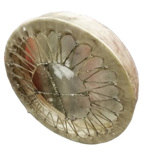 THISTLE ROSE ENTERPRISES Tambour chamanique de 18 pouces avec cerceau en bois de saule et peau de chèvre transparente, instrument de méditation musical - Product Image 4