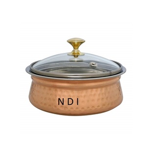 Hotel Restaurant Usage Catering ware Buffet Serving Hammered Design Serving <b>Pot</b> Rounded Shape Catering Ware Serving <b>Pot</b> - Product Image 1