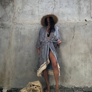 New Look Kimono Jacket Beach Cover up Bohemian Festival Oversized Jacket Boho Style <b>Cardigan</b> Summer Jacket Trendy <b>Women</b> Kimono - Product Image 1