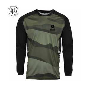 Camiseta personalizada de manga larga para Motocross, Jersey transpirable de secado rápido, color blanco y negro - Product Image 5