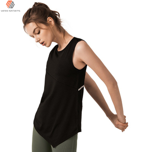 MESS SPORTS Débardeurs de yoga pour femmes en couleur unie - Tissu en terry respirant et à séchage rapide pour le sport et la remise en forme - Product Image 4