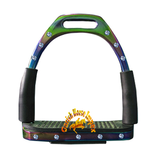 Estribos flexibles de acero inoxidable de seguridad Estribos de hierro para equitación Flexi Equipo ecuestre - Product Image 4