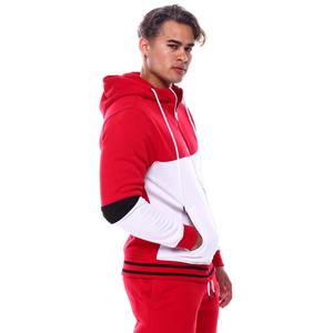 Sweat-shirt à capuche zippé en molleton de polyester 100% unisexe de haute qualité avec impression de blocs de couleurs personnalisés Sweat-shirt brodé 6XL pour hommes - Product Image 3