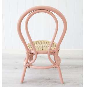 Fauteuil de loisirs en rotin naturel fait à la main, rose, en provenance du Vietnam, petit fauteuil pour enfants, pour salon, chambre, appartement, hôtel, utilisation en extérieur - Product Image 4