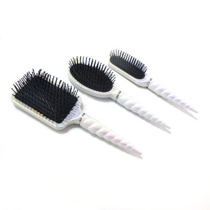 2022 Shampoo Pinsel <span class=keywords><strong>Massage</strong></span> Kopfhaut Benutzer definiertes Logo Curved Wave Brush 360 Haar mit sexy Griff - Product Image 2