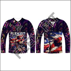 Jersey de Motocross de tela cómoda, camiseta de manga larga para montar en bicicleta, camiseta de Motocross de secado rápido personalizada - Product Image 4