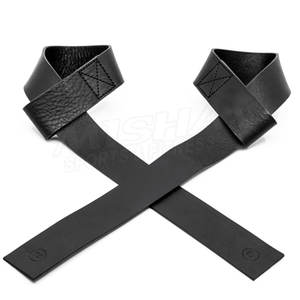 Non-Slip Weightlifting Hand Bar Gym Straps Leather <b>Weight</b> Lifting <b>Wrist</b> Support Lifting Strap - Product Image 4