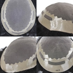 Parche para el cabello Remy de onda profunda suelta para hombre estilo de cabello indio - Product Image 5